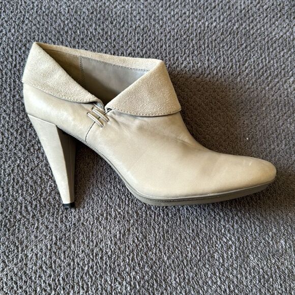 Coach Annika Cone Heel Booties‎ Size 10B Gray Leather Suede Pointed Toe Heels - Picture 12 of 12